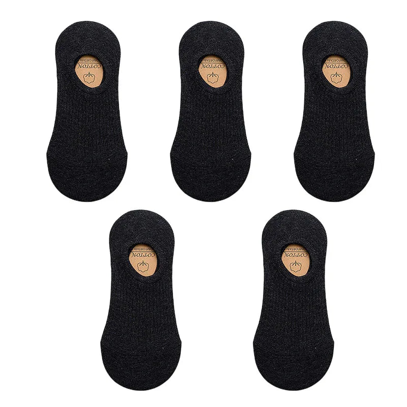Men's Cotton Socks - 5 Pairs Breathable Mesh Low Cut Sports Socks for Summer - ZOOMNSTORE