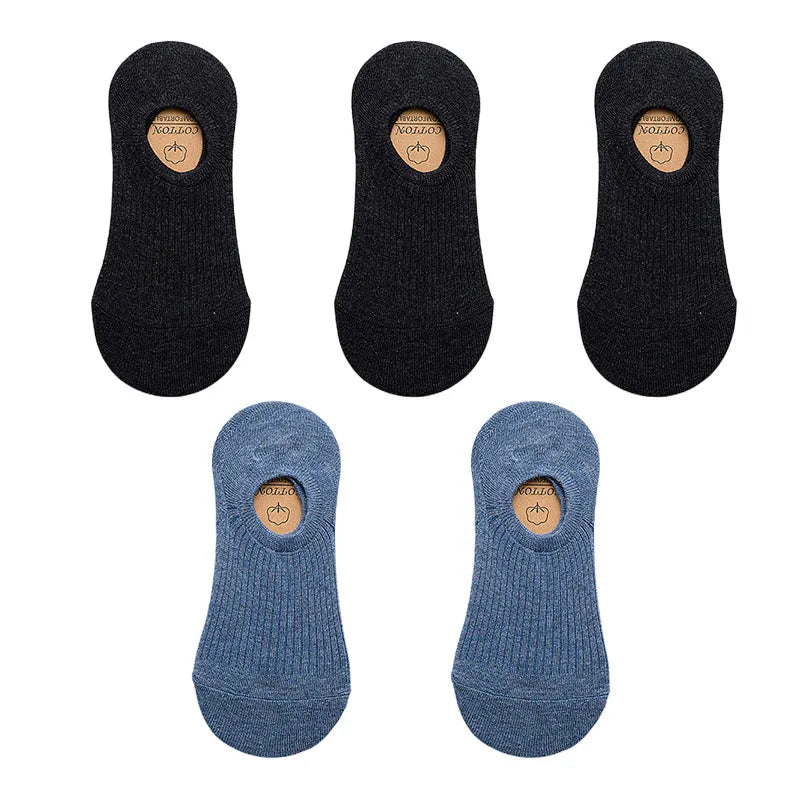 Men's Cotton Socks - 5 Pairs Breathable Mesh Low Cut Sports Socks for Summer - ZOOMNSTORE