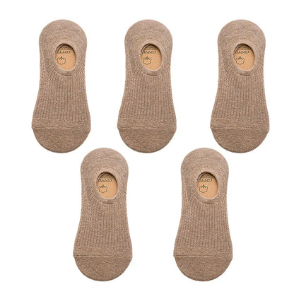 Men's Cotton Socks - 5 Pairs Breathable Mesh Low Cut Sports Socks for Summer - ZOOMNSTORE