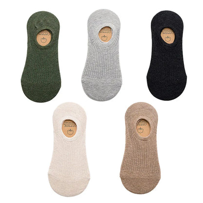Men's Cotton Socks - 5 Pairs Breathable Mesh Low Cut Sports Socks for Summer - ZOOMNSTORE