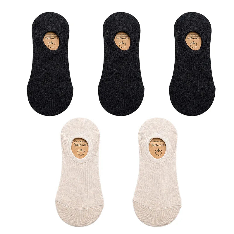Men's Cotton Socks - 5 Pairs Breathable Mesh Low Cut Sports Socks for Summer - ZOOMNSTORE