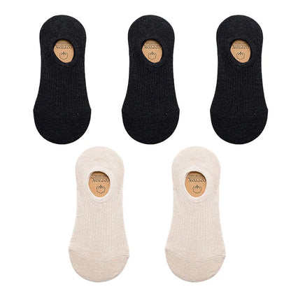 Men's Cotton Socks - 5 Pairs Breathable Mesh Low Cut Sports Socks for Summer - ZOOMNSTORE