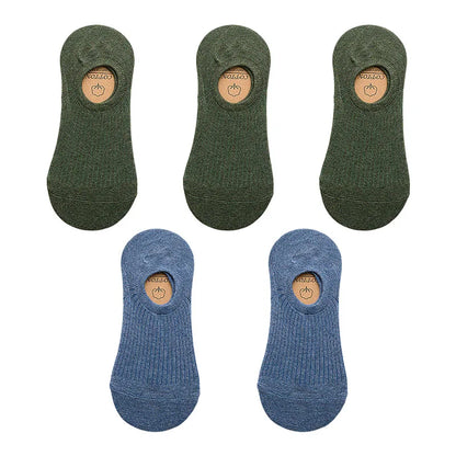 Men's Cotton Socks - 5 Pairs Breathable Mesh Low Cut Sports Socks for Summer - ZOOMNSTORE