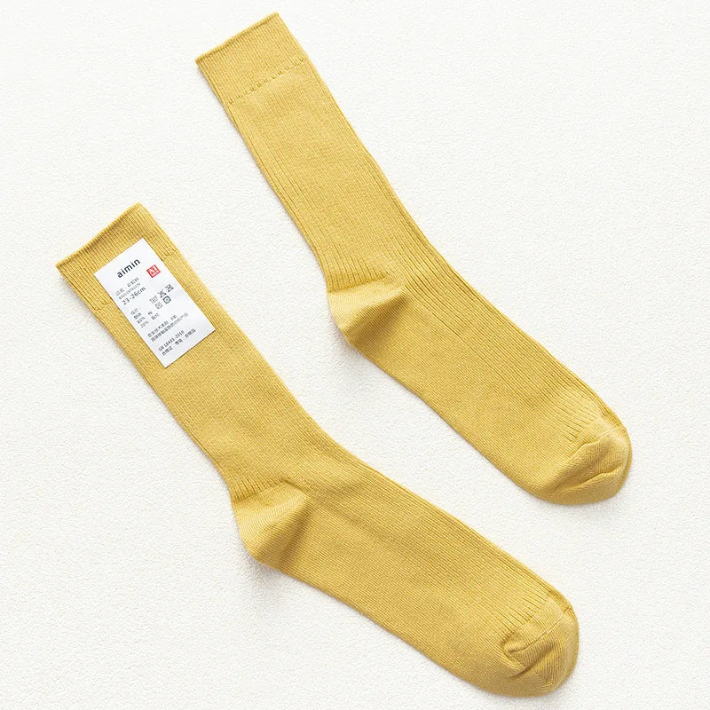 Mens Cotton Knitting Socks - Casual Stretch Ribbed Business Socks - ZOOMNSTORE