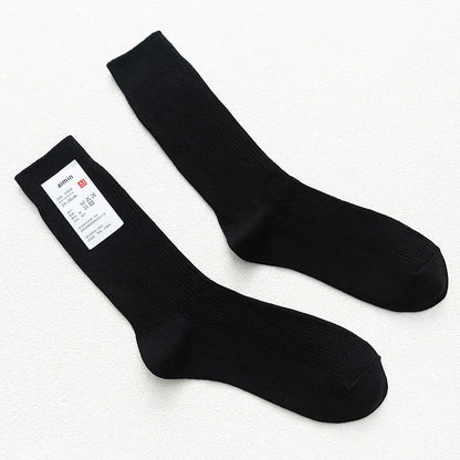 Mens Cotton Knitting Socks - Casual Stretch Ribbed Business Socks - ZOOMNSTORE