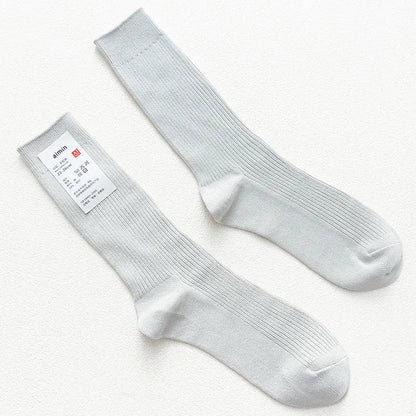 Mens Cotton Knitting Socks - Casual Stretch Ribbed Business Socks - ZOOMNSTORE