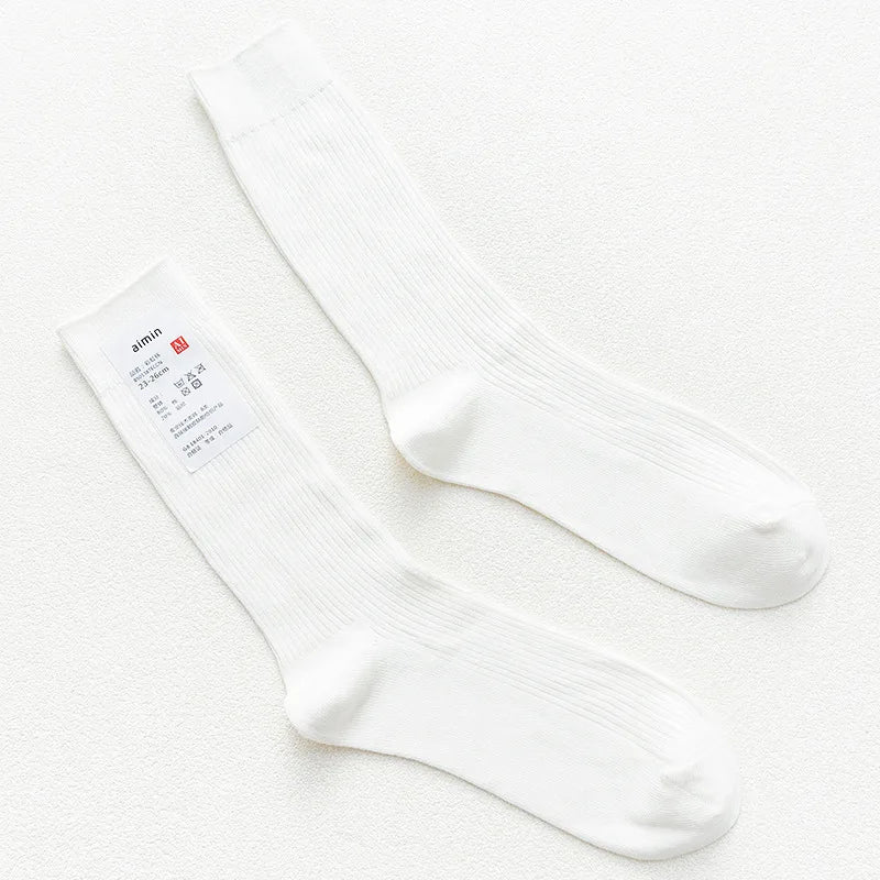 Mens Cotton Knitting Socks - Casual Stretch Ribbed Business Socks - ZOOMNSTORE