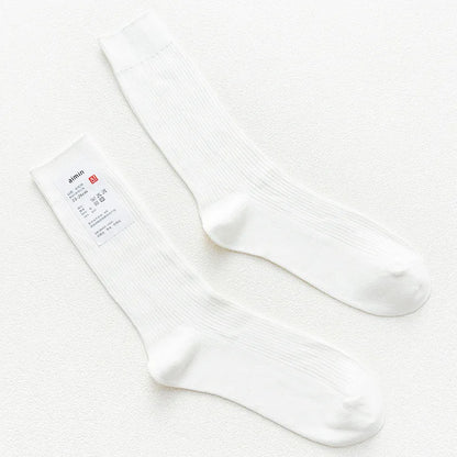 Mens Cotton Knitting Socks - Casual Stretch Ribbed Business Socks - ZOOMNSTORE