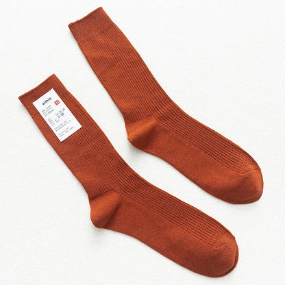 Mens Cotton Knitting Socks - Casual Stretch Ribbed Business Socks - ZOOMNSTORE