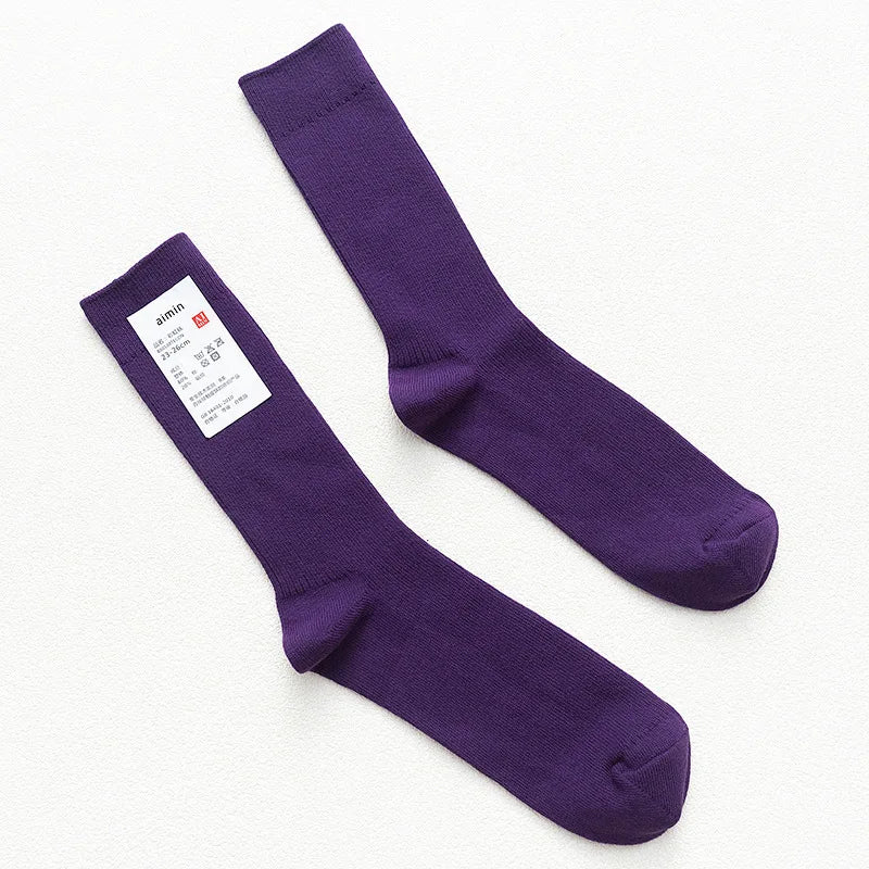 Mens Cotton Knitting Socks - Casual Stretch Ribbed Business Socks - ZOOMNSTORE