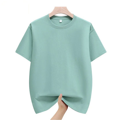 Mens Cotton Summer T-Shirts - Plus Size 4XL 5XL Solid Tops - ZOOMNSTORE