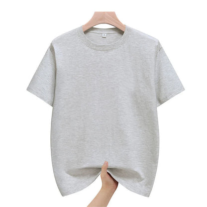 Mens Cotton Summer T-Shirts - Plus Size 4XL 5XL Solid Tops - ZOOMNSTORE