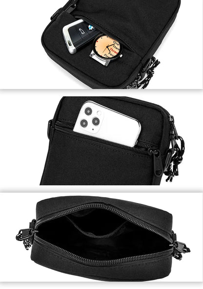 Men's Crossbody Bag - Mini Nylon Messenger Bag with Adjustable Strap for Travel - ZOOMNSTORE