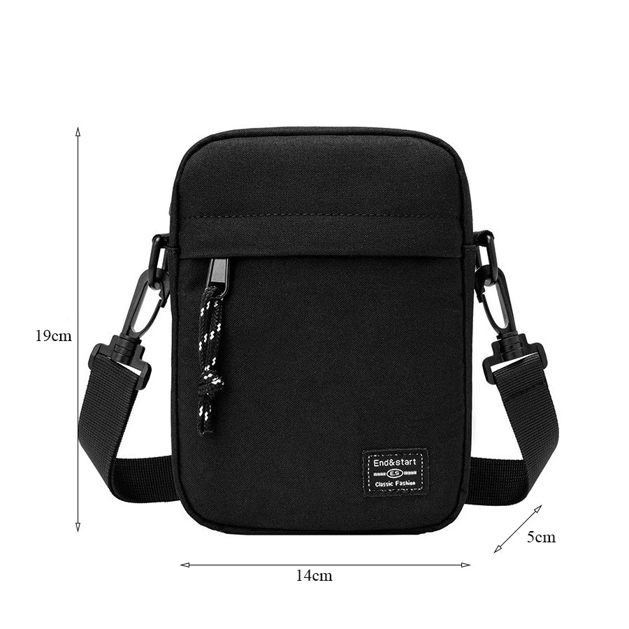 Men's Crossbody Bag - Mini Nylon Messenger Bag with Adjustable Strap for Travel - ZOOMNSTORE