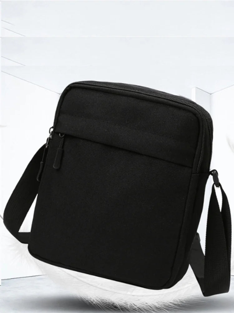 Men's Crossbody Bag Small PU Leather Shoulder Bag With Adjustable Strap - Casual Zipper Closure - ZOOMNSTORE