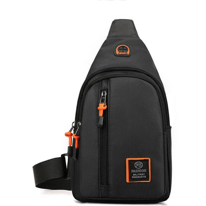Men's Crossbody Bag - Waterproof Oxford Cloth Chest Bag With Zipper Closure - ZOOMNSTORE