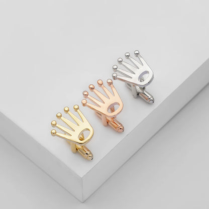 Mens Vola Crown Brass Cufflinks - Gold  Rose Gold Jewelry Accessories - ZOOMNSTORE