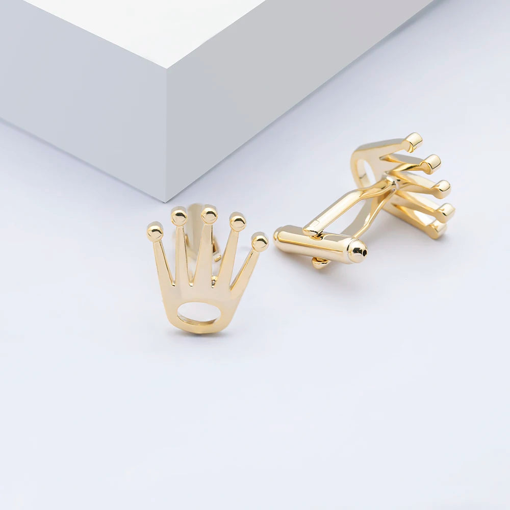 Mens Vola Crown Brass Cufflinks - Gold  Rose Gold Jewelry Accessories - ZOOMNSTORE