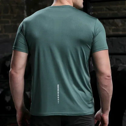 Mens Quick Dry Cycling T-Shirt - Breathable Loose Fit Fitness Top - ZOOMNSTORE