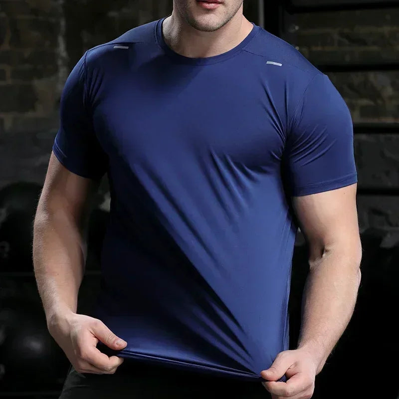 Mens Quick Dry Cycling T-Shirt - Breathable Loose Fit Fitness Top - ZOOMNSTORE