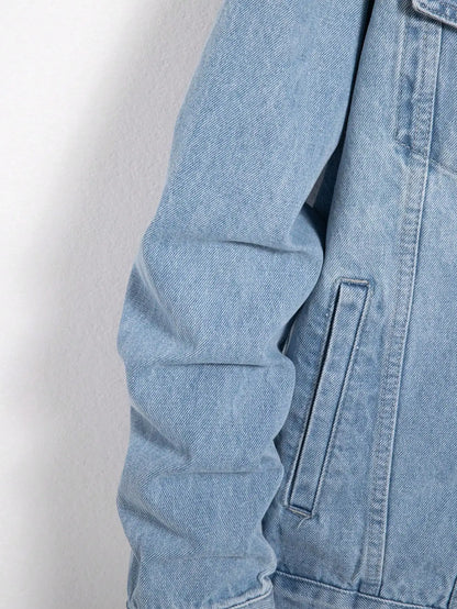 Men's Denim Jacket - Blue Casual Spring & Autumn Outerwear | Durable Cotton Blend - ZOOMNSTORE