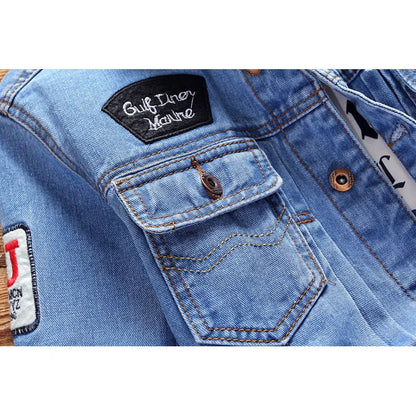Spring Autumn New Fashion Men's Loose Jeans Jacket Casual American Stand Collar Denim Coats Plus Size Men Trendy  Streetwear - ZOOMNSTORE