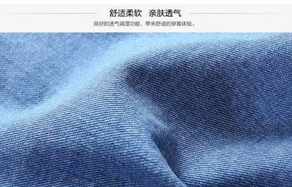 Spring Autumn New Fashion Men's Loose Jeans Jacket Casual American Stand Collar Denim Coats Plus Size Men Trendy  Streetwear - ZOOMNSTORE