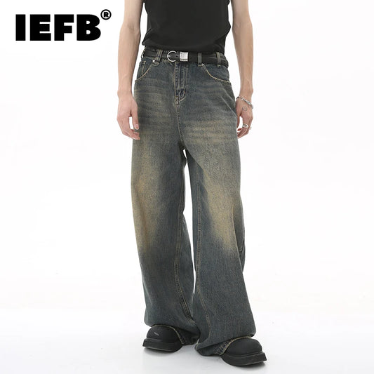 Mens Loose Wide Leg Denim Jeans - Casual Summer Trousers - ZOOMNSTORE