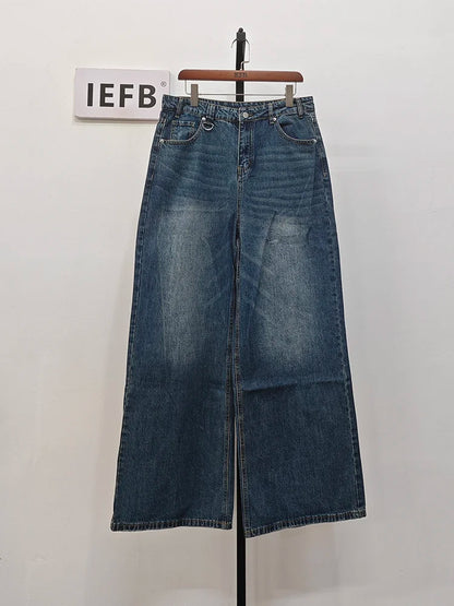 Mens Loose Wide Leg Denim Jeans - Casual Summer Trousers - ZOOMNSTORE
