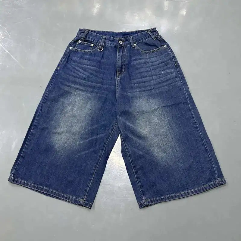 Mens Loose Wide Leg Denim Jeans - Casual Summer Trousers - ZOOMNSTORE