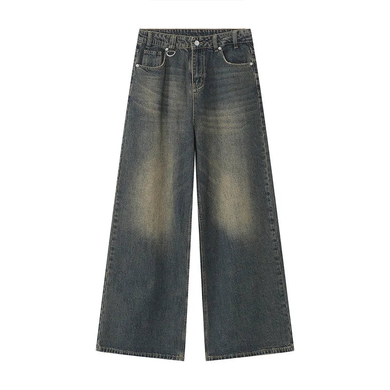 Mens Loose Wide Leg Denim Jeans - Casual Summer Trousers - ZOOMNSTORE