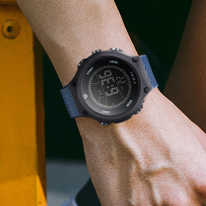 Men's Digital Sports Watch - Large Dial PU Sport Band Alarm Calendar Wristwatch - ZOOMNSTORE