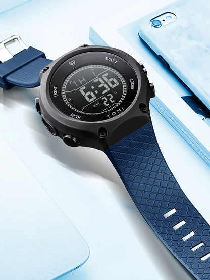 Men's Digital Sports Watch - Large Dial PU Sport Band Alarm Calendar Wristwatch - ZOOMNSTORE