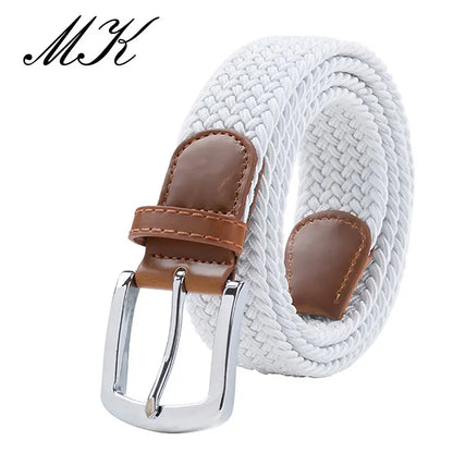 Men's Elastic Belt - Durable Canvas Military Tactical Belt with Metal Pin Buckle - ZOOMNSTORE