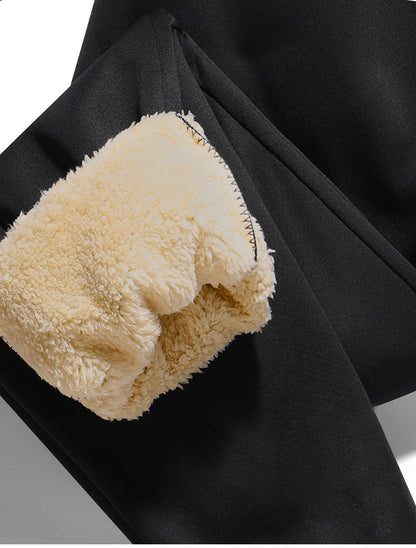 Pants for men in autumn and winter, thickened with fleece for outerwear, casual pants, warm lamb wool sports sweatpants - ZOOMNSTORE