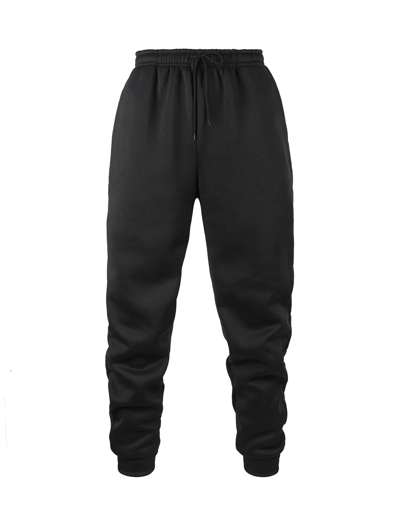 Men's Casual Pants Autumn Winter Fleece Sweatpants Men Running Jogger Sports Gym Trousers Fashion Solid Color Workout Long Pants - ZOOMNSTORE