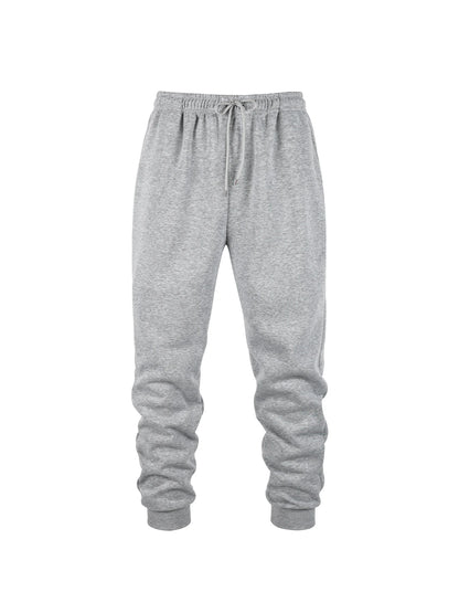 Men's Casual Pants Autumn Winter Fleece Sweatpants Men Running Jogger Sports Gym Trousers Fashion Solid Color Workout Long Pants - ZOOMNSTORE