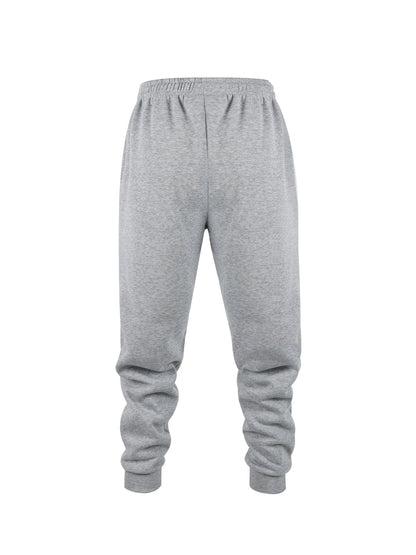 Men's Casual Pants Autumn Winter Fleece Sweatpants Men Running Jogger Sports Gym Trousers Fashion Solid Color Workout Long Pants - ZOOMNSTORE