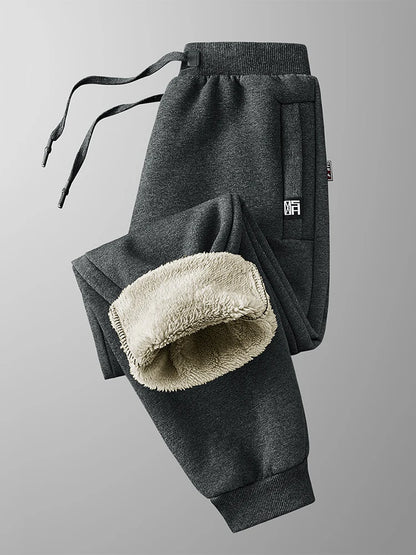 Winter Men's Sweatpants Thick Warm Fleece Joggers Sportswear Zip Pockets Cotton Casual Track Pants Plus Size 6XL 7XL 8XL - ZOOMNSTORE
