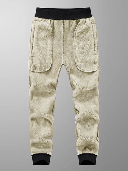 Winter Men's Sweatpants Thick Warm Fleece Joggers Sportswear Zip Pockets Cotton Casual Track Pants Plus Size 6XL 7XL 8XL - ZOOMNSTORE