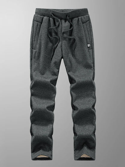 Winter Men's Sweatpants Thick Warm Fleece Joggers Sportswear Zip Pockets Cotton Casual Track Pants Plus Size 6XL 7XL 8XL - ZOOMNSTORE