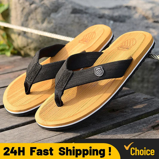 Mens Casual Flip Flops - Non-Slip Summer Beach Sandals - ZOOMNSTORE