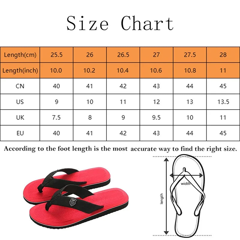 Mens Casual Flip Flops - Non-Slip Summer Beach Sandals - ZOOMNSTORE