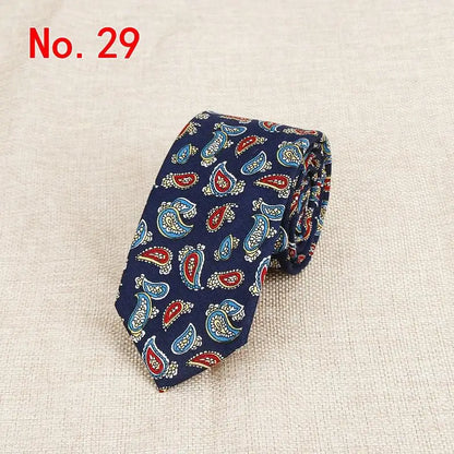 Handmade Floral Tie - Classic Mens Narrow Cotton Necktie for Weddings  Casual Wear - ZOOMNSTORE