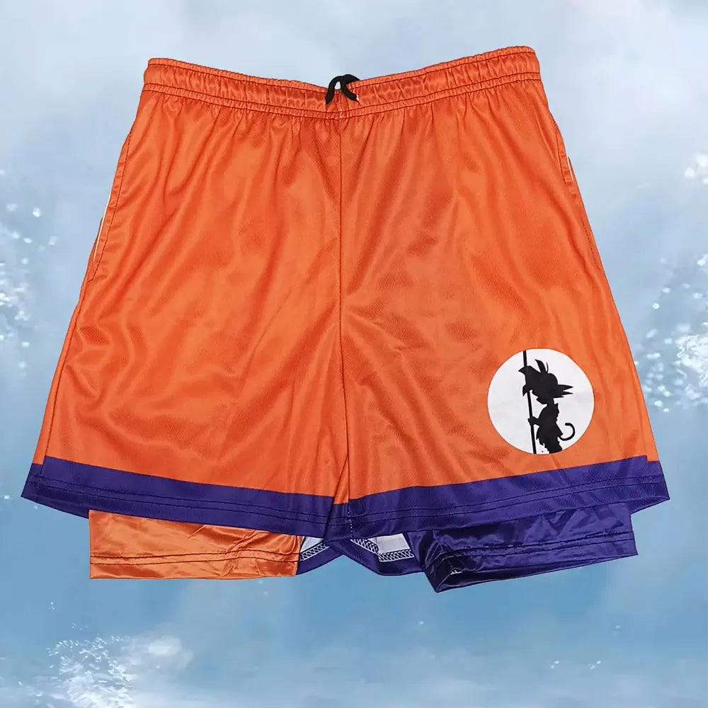 Anime Gym 2-in-1 Shorts - Quick Dry Breathable Performance Workout Shorts for Men - ZOOMNSTORE