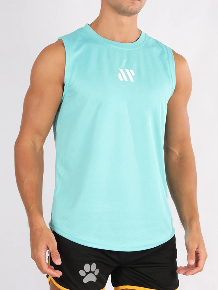 Mens Gym Tank Top - Sleeveless Quick-Drying Fitness Vest - ZOOMNSTORE