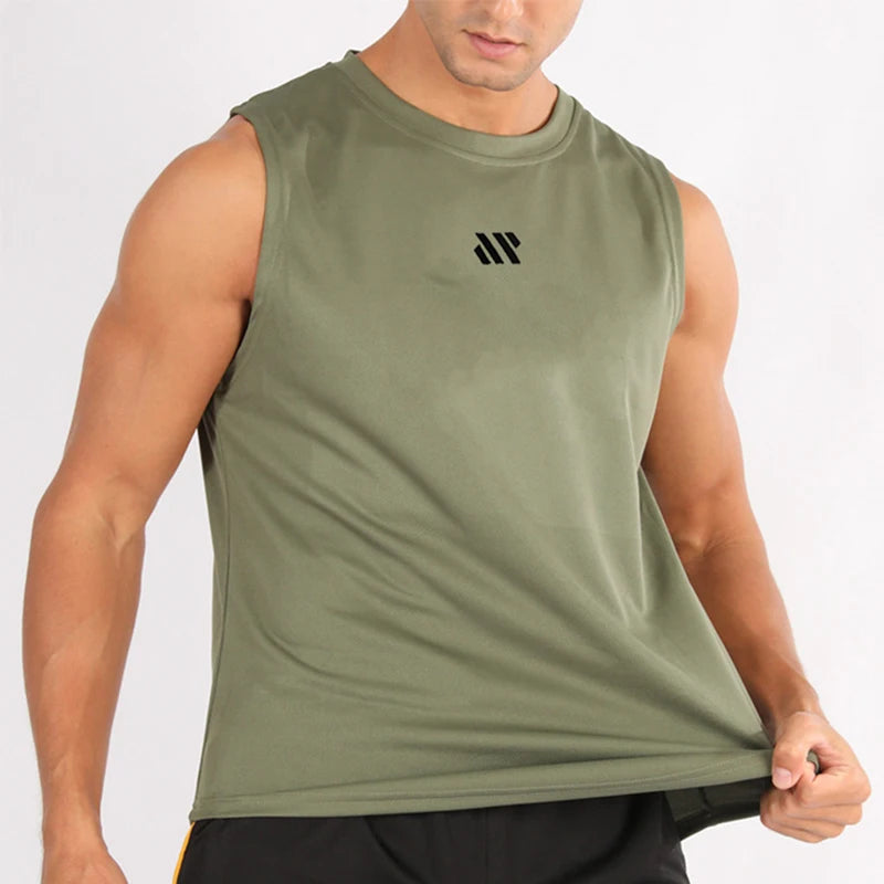 Mens Gym Tank Top - Sleeveless Quick-Drying Fitness Vest - ZOOMNSTORE