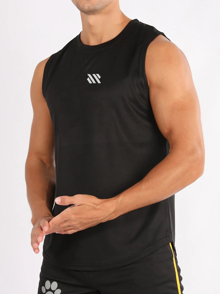 Mens Gym Tank Top - Sleeveless Quick-Drying Fitness Vest - ZOOMNSTORE