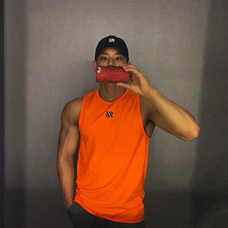 Mens Gym Tank Top - Sleeveless Quick-Drying Fitness Vest - ZOOMNSTORE