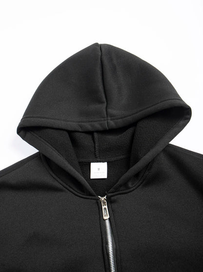 Men's Half Zipper Hoodie - Casual Long Sleeve Pullover Sweatshirt | Solid Color - ZOOMNSTORE